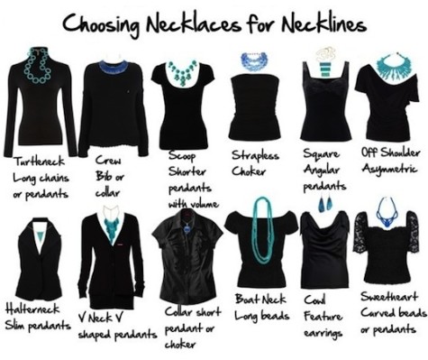 7-Choosing-necklaces-for-necklines-31-Clothing-Tips-Every-Girl-Should-Know