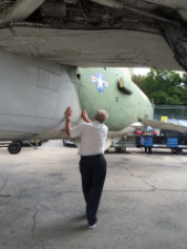 My grandpa seeing his plane for the first time in 46 years