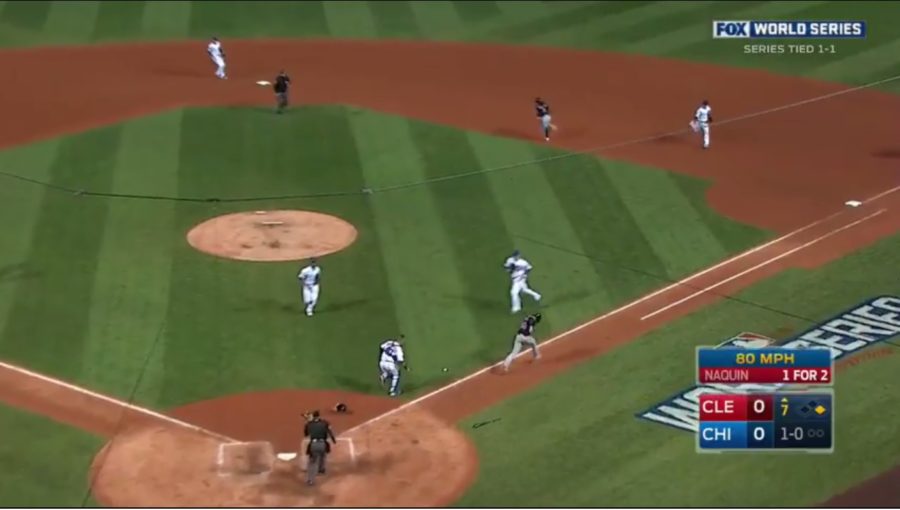 Cubs and Indians in action in 2016 World Series