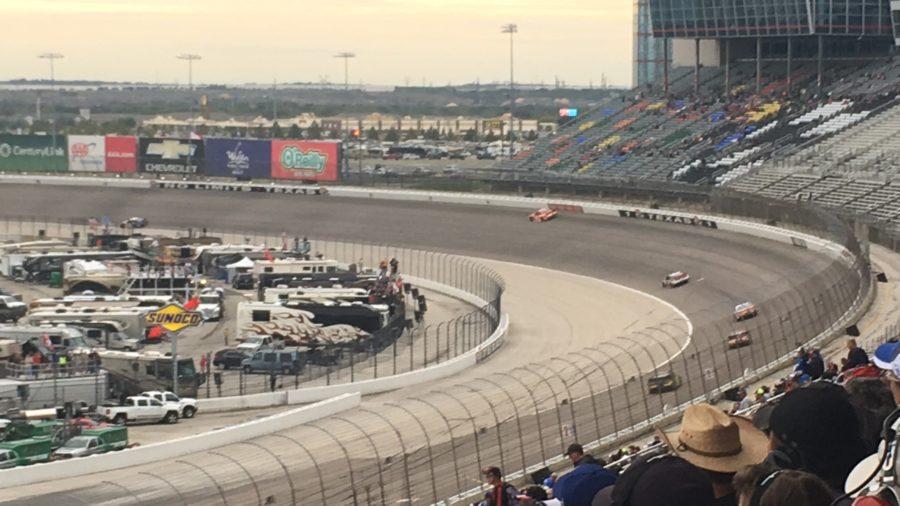  Kyle Larson at Texas.  He is the orange car.